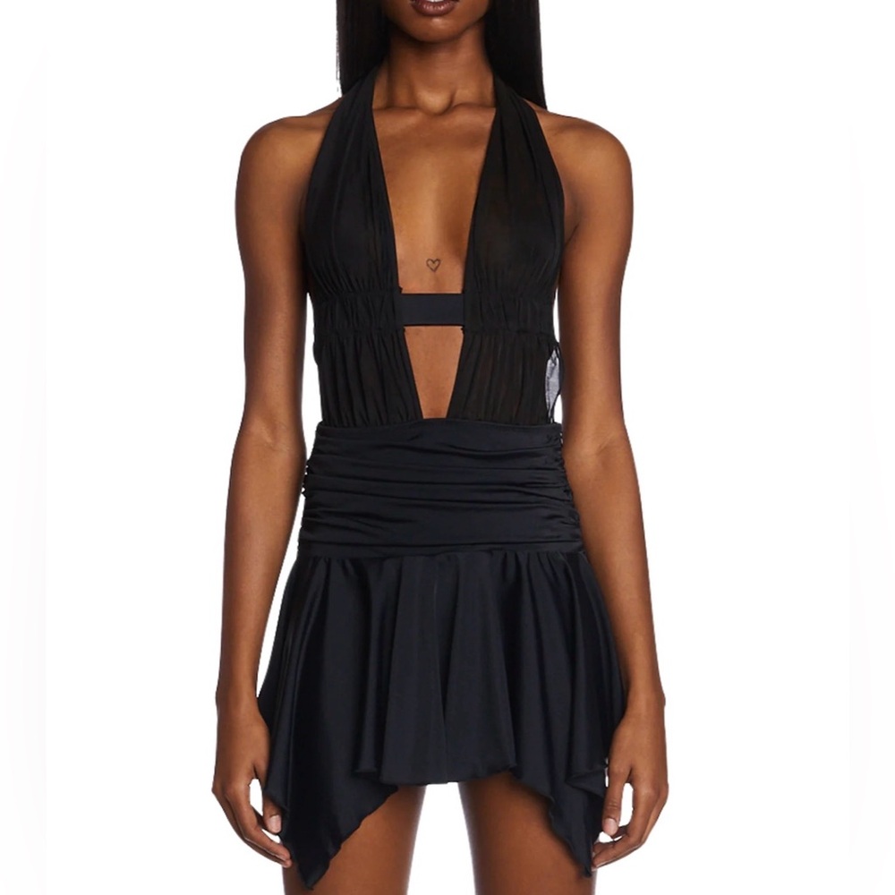 Black Ruched Dress